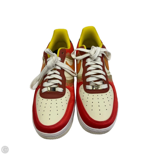 Shoes Athletic By Nike In Red & Yellow, Size: 8