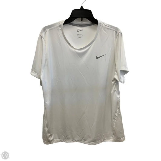 Athletic Top Short Sleeve By Nike Apparel In White, Size: 1x