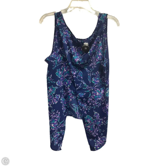 Top Sleeveless By Attention In Floral Print, Size: Xl