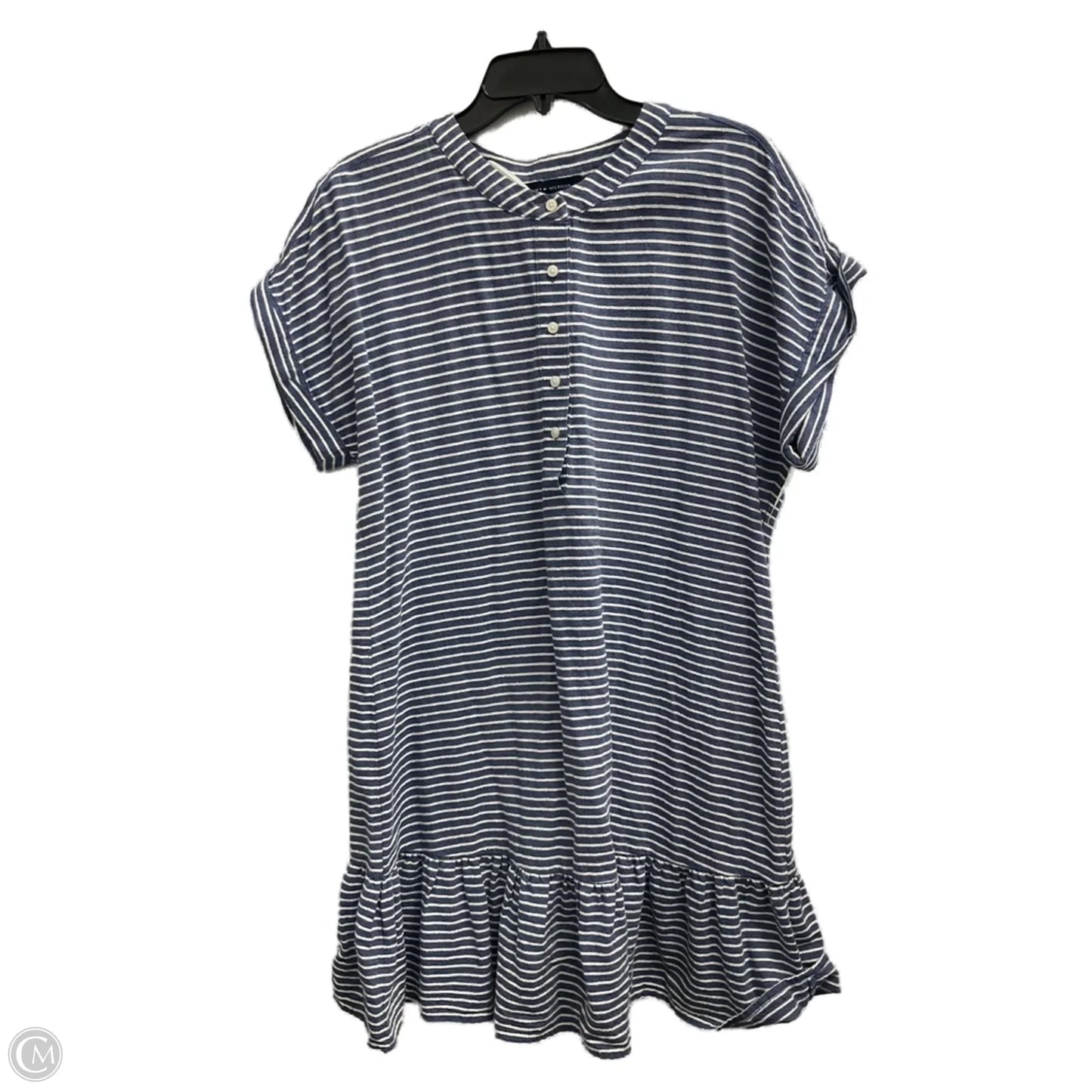 Dress Casual Midi By Tommy Hilfiger In Striped Pattern, Size: 12