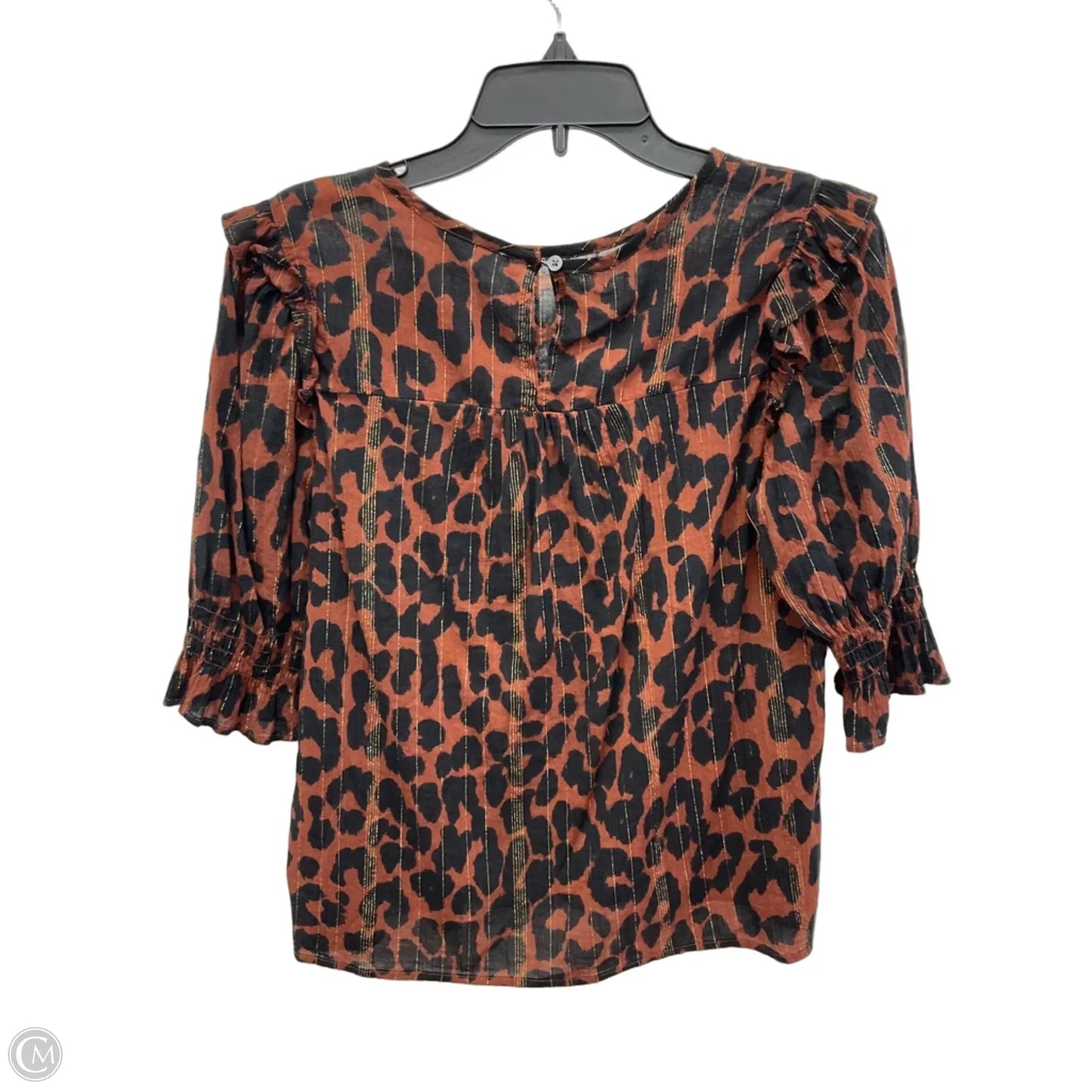 Top Short Sleeve By Loft In Animal Print, Size: Xs