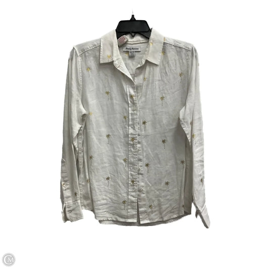 Blouse Long Sleeve By Tommy Bahama In White, Size: XS