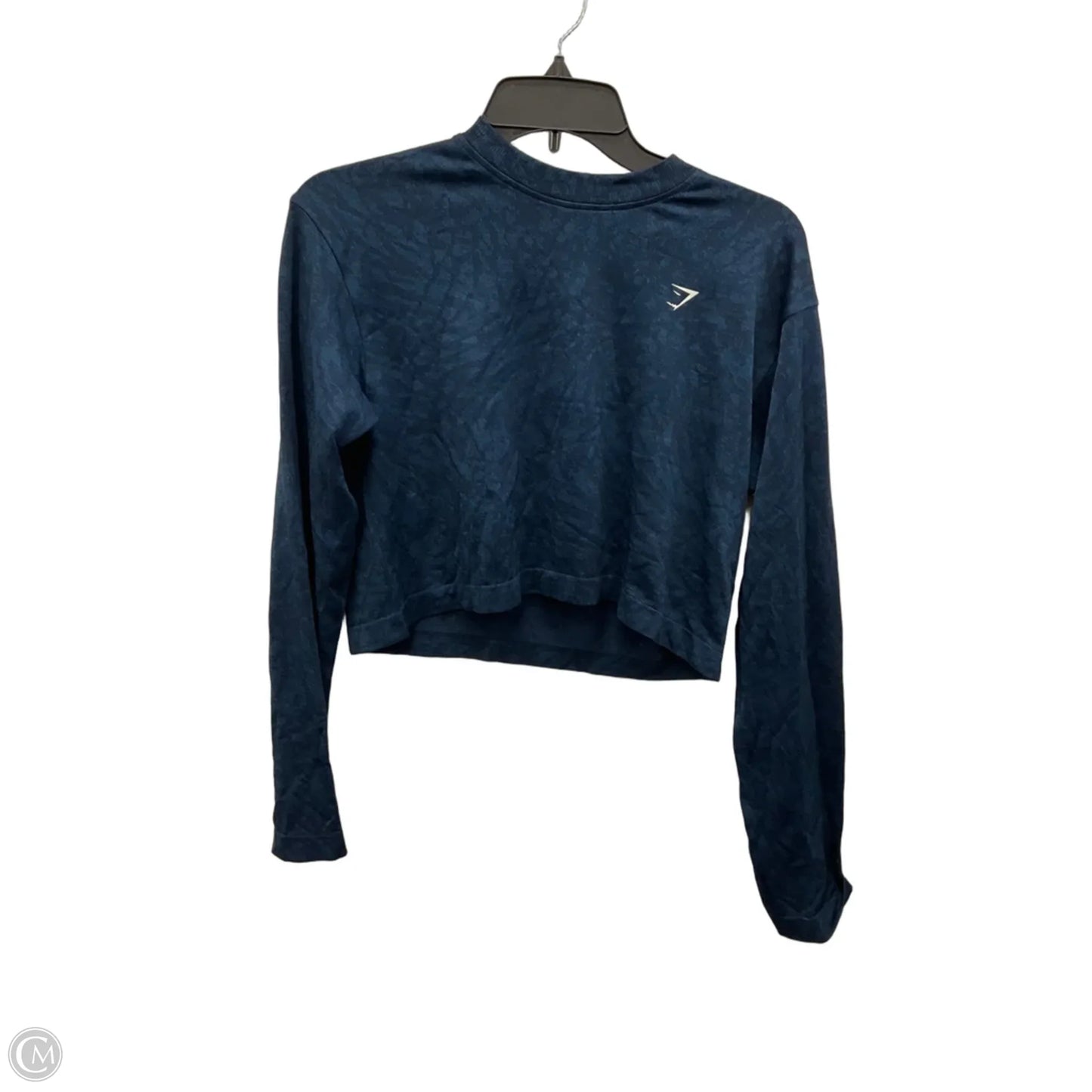 Athletic Top Long Sleeve Crewneck By Gym Shark In Blue, Size: S