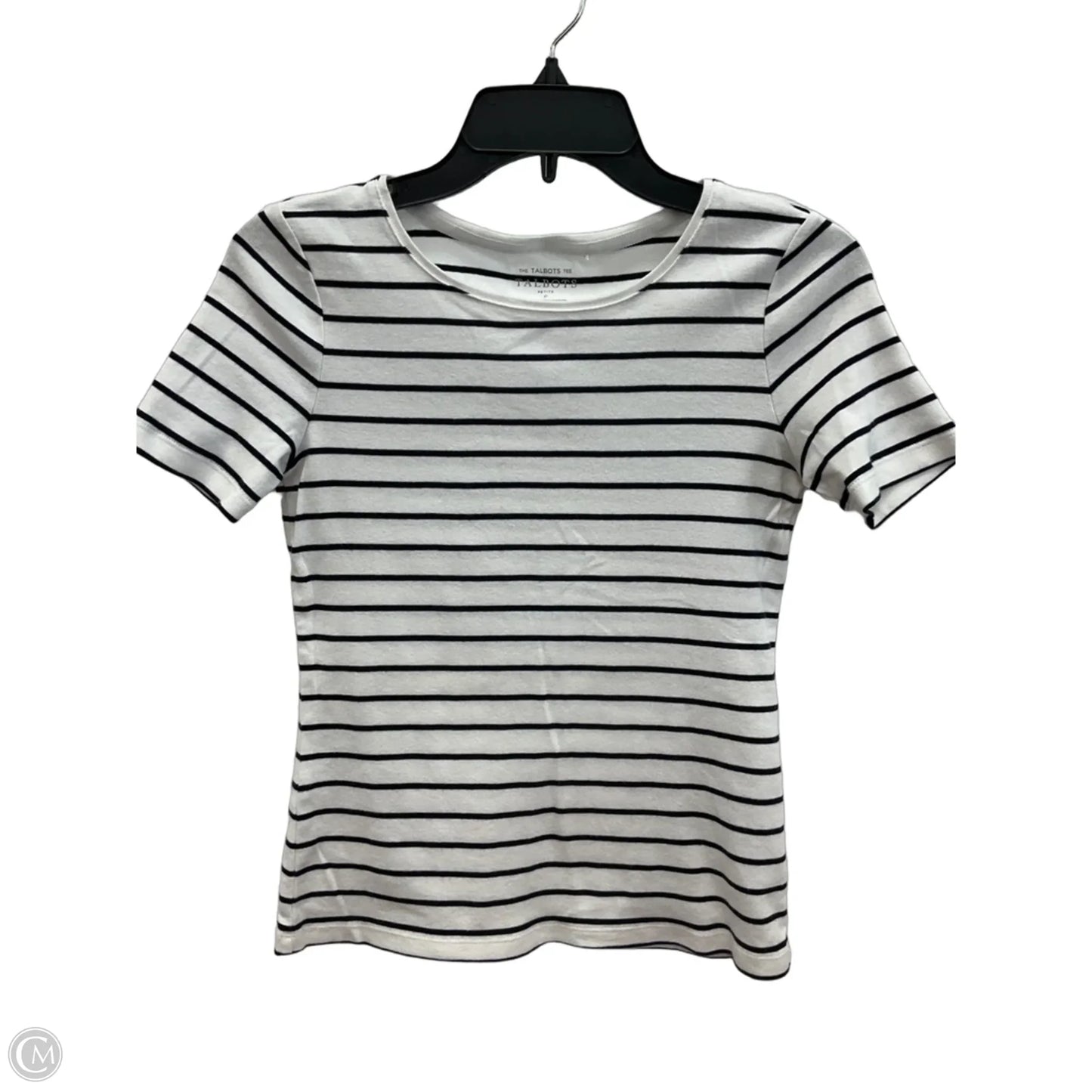 Top Short Sleeve By Talbots In Striped Pattern, Size: S