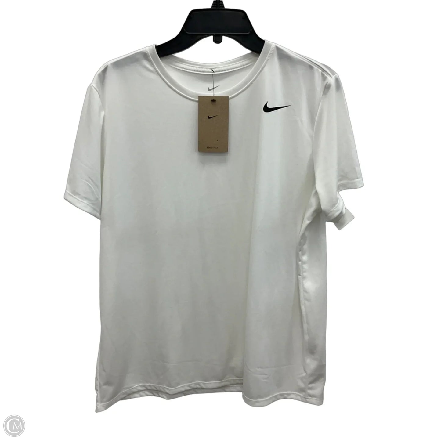 Athletic Top Short Sleeve By Nike In White, Size: Xl