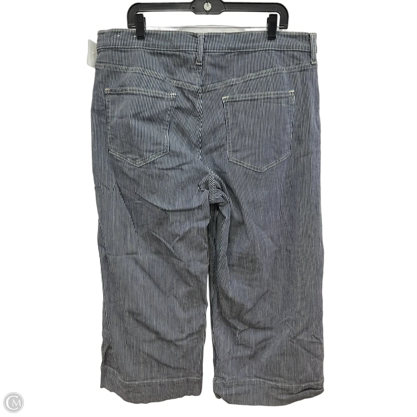Jeans Wide Leg By Gap In Striped Pattern, Size: 18