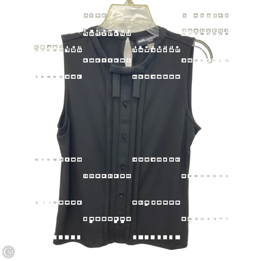 Top Sleeveless Designer By Karl Lagerfeld In Black, Size: S