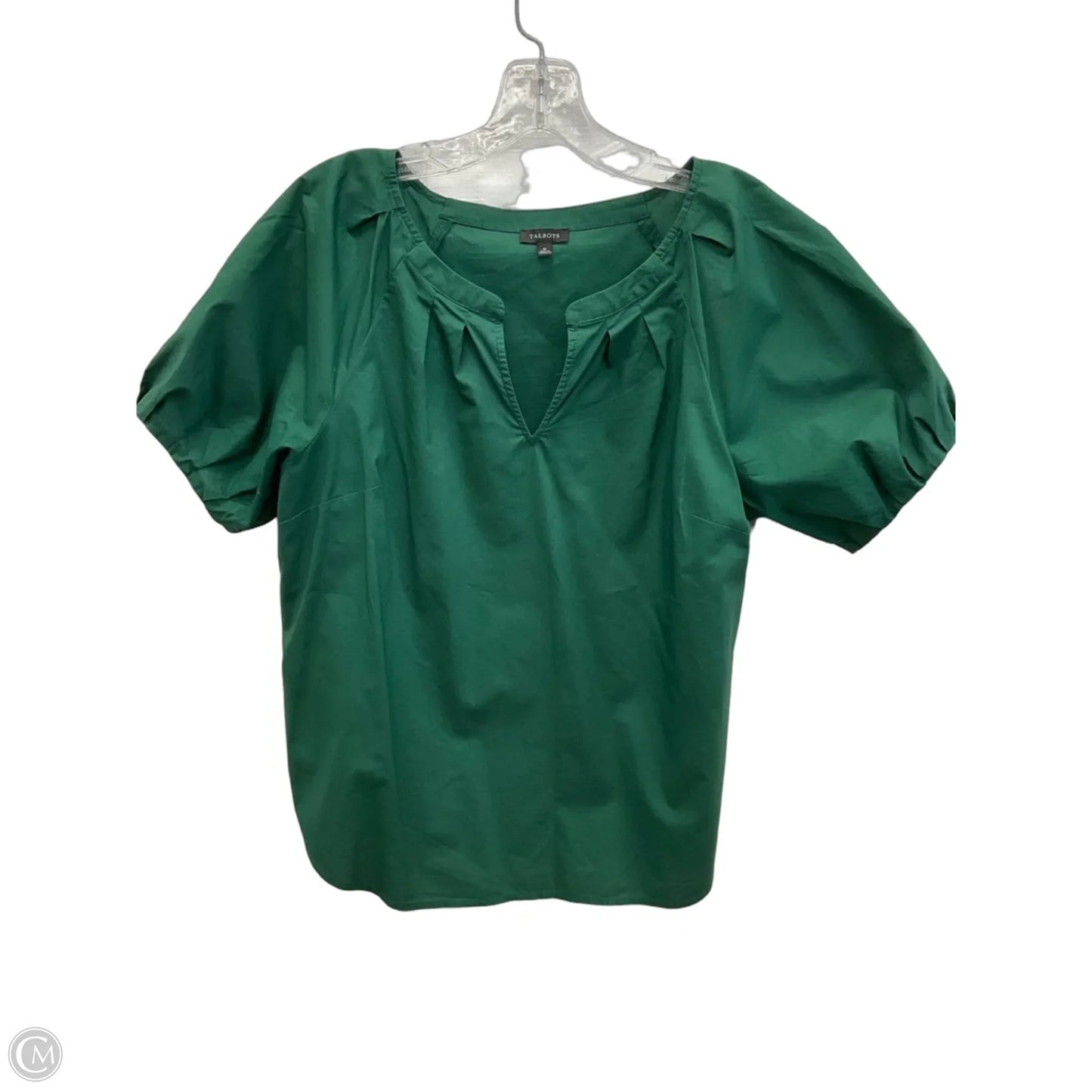 Top Short Sleeve By Talbots In Green, Size: M