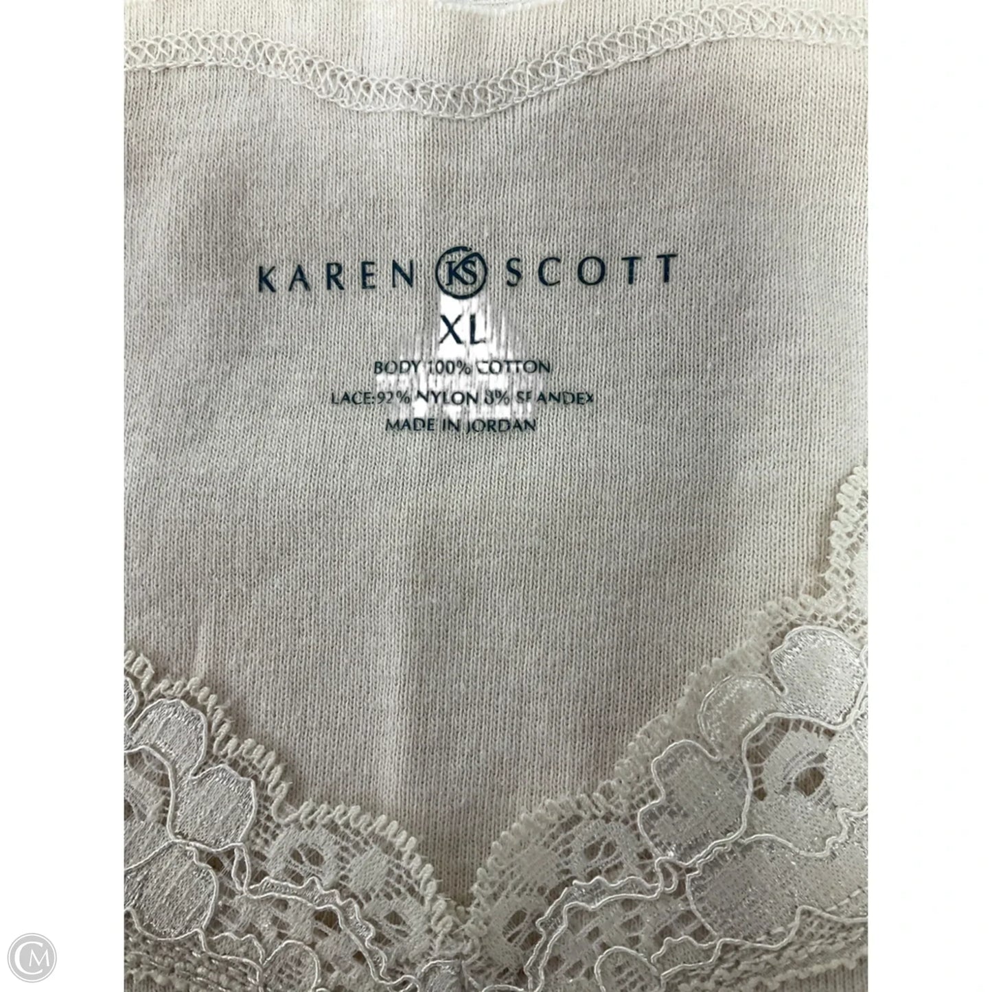 Top Sleeveless By Karen Scott In White, Size: Xl