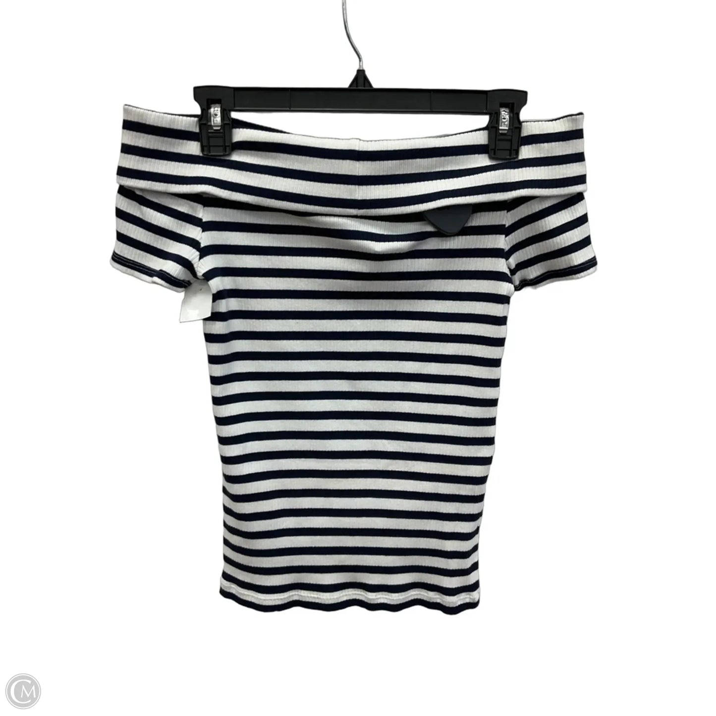 Top Short Sleeve By Loft In Striped Pattern, Size: M