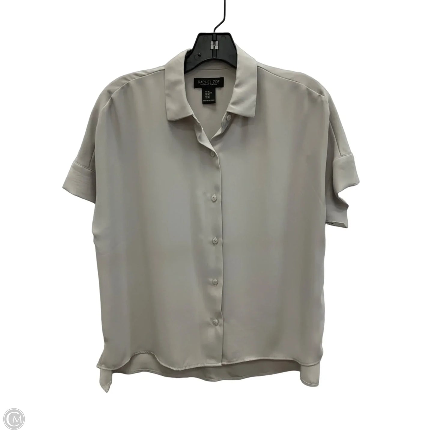 Blouse Short Sleeve By Rachel Zoe In Grey, Size: S