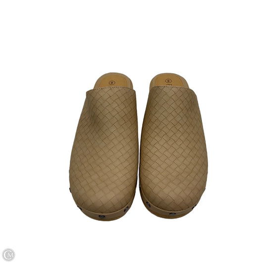 Sandals Heels Block By Falls Creek In Tan, Size: 8