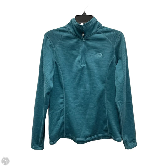 Athletic Top Long Sleeve Collar By The North Face In Grey, Size: M