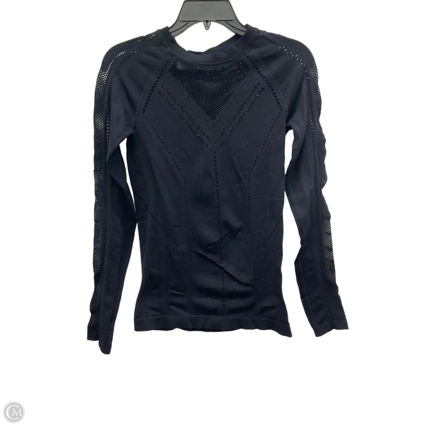 Athletic Top Long Sleeve Crewneck By Athleta In Black, Size: S