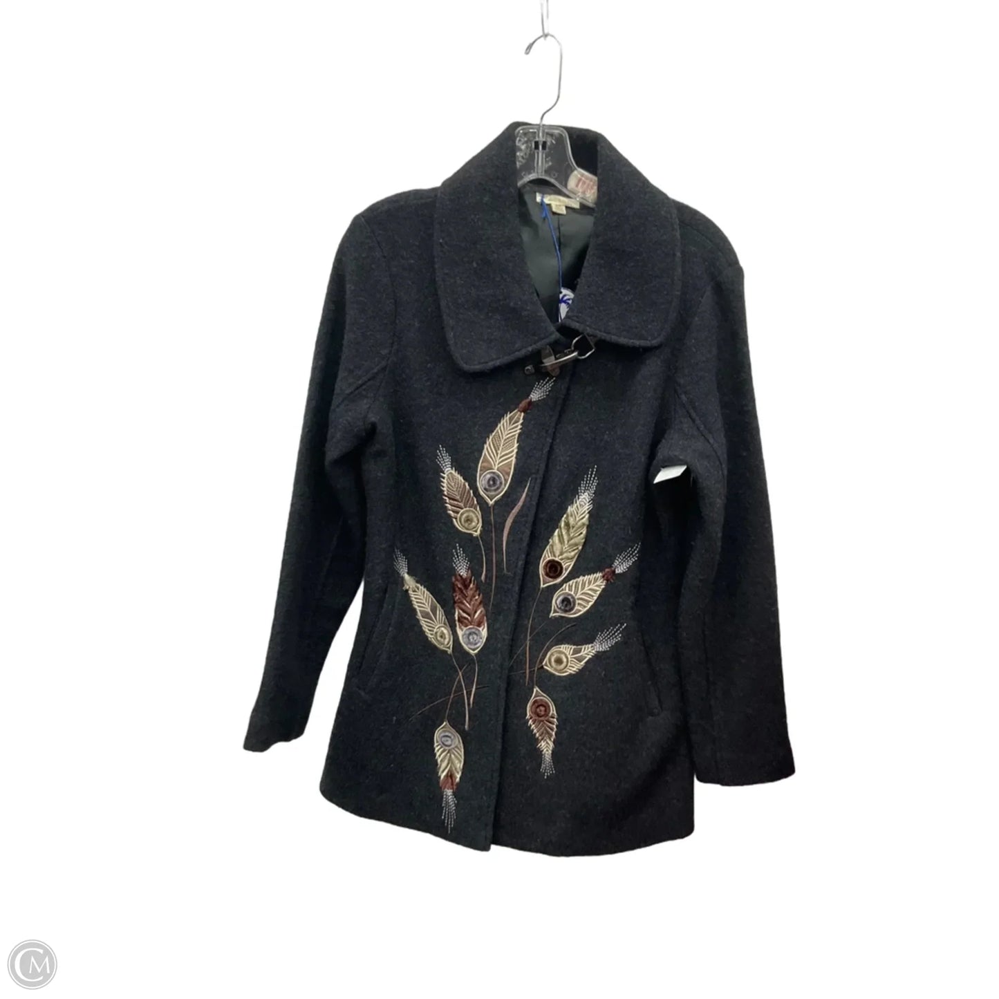 Coat Peacoat By Clothes Mentor In Black, Size: S