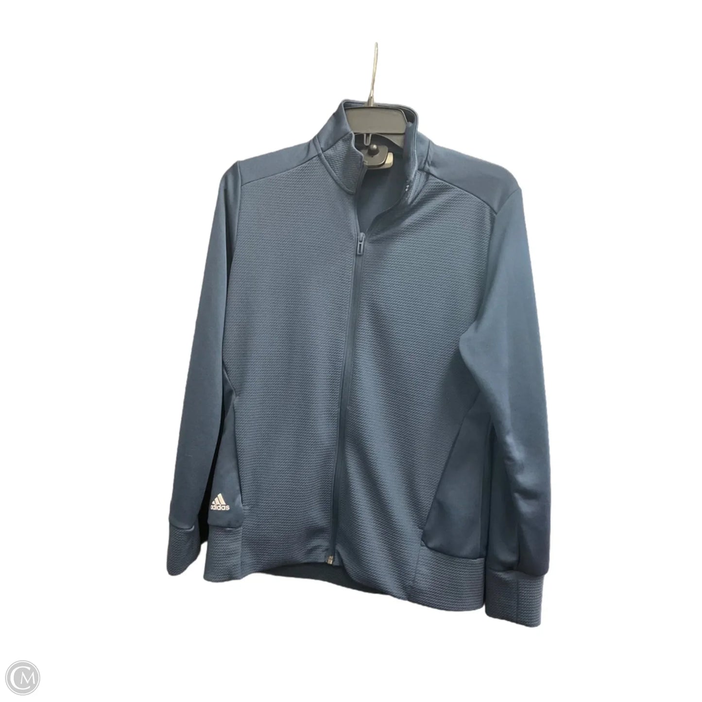 Athletic Jacket By Adidas In Blue, Size: M