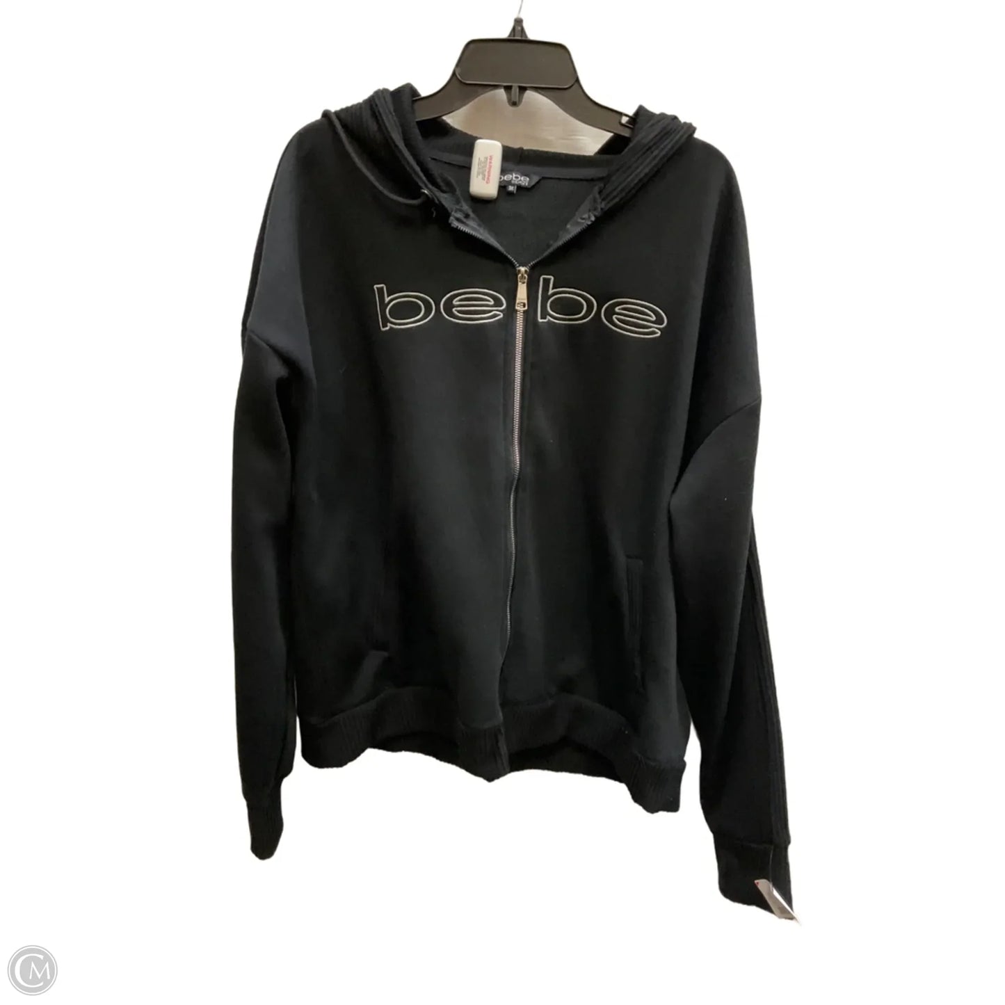 Sweatshirt Hoodie By Bebe In Black, Size: 3x