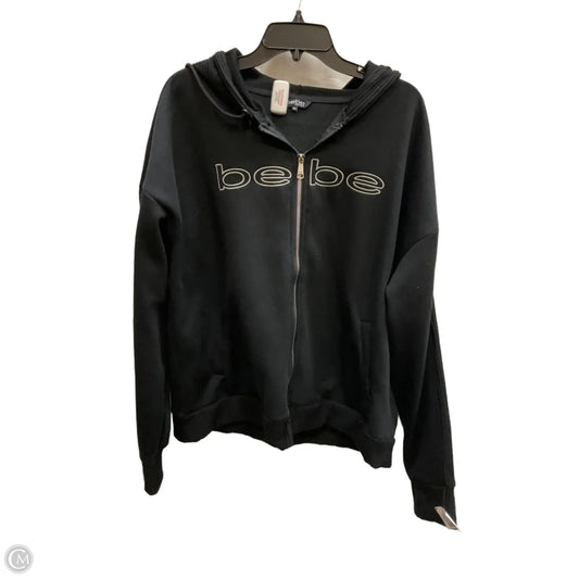 Sweatshirt Hoodie By Bebe In Black, Size: 3x