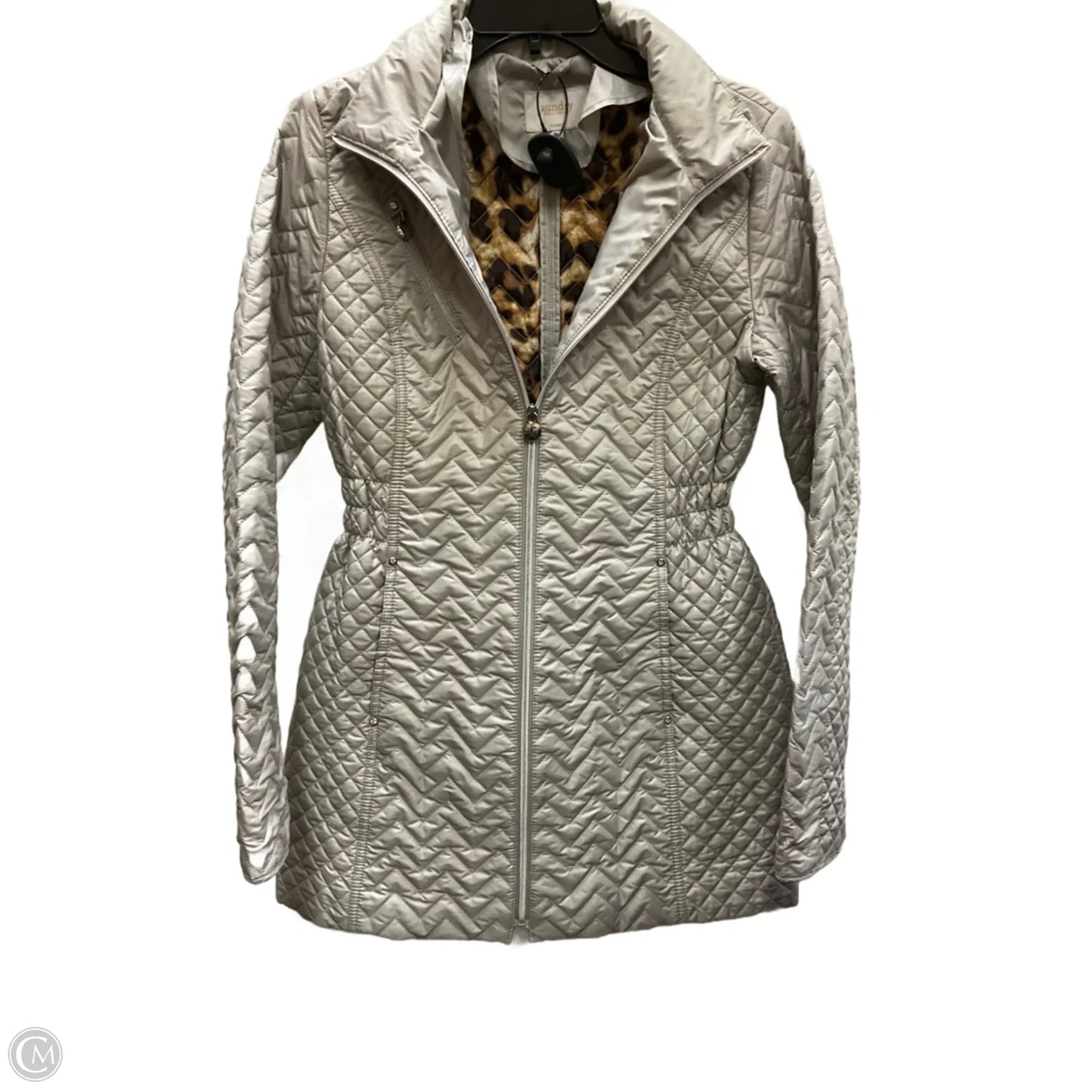Coat Puffer & Quilted By Laundry In Grey, Size: S