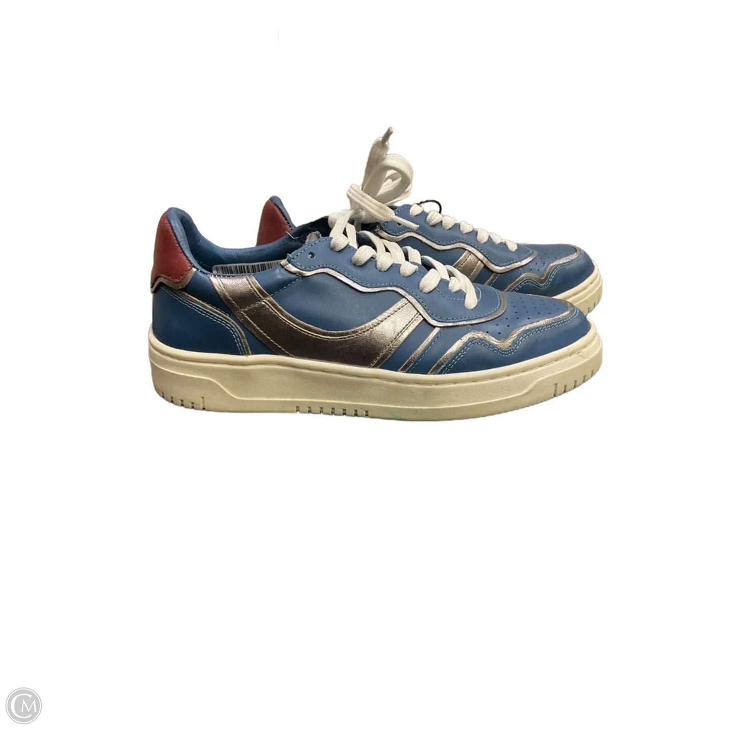 Shoes Sneakers By Free People In Blue & Silver, Size: 8