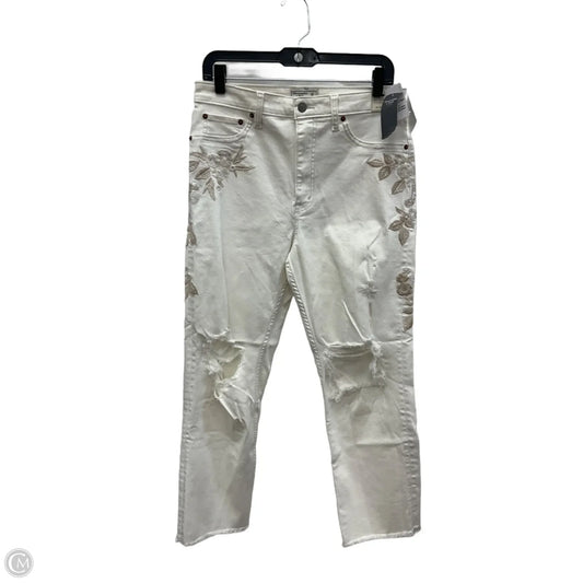Jeans Straight By Abercrombie And Fitch In White, Size: 12