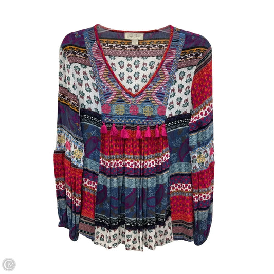 Top Long Sleeve By Charlie Paige In Multi-colored, Size: S