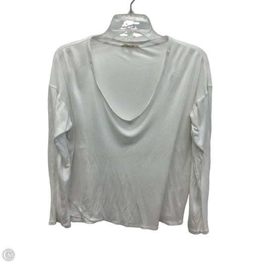 Top Long Sleeve By Madewell In White, Size: M