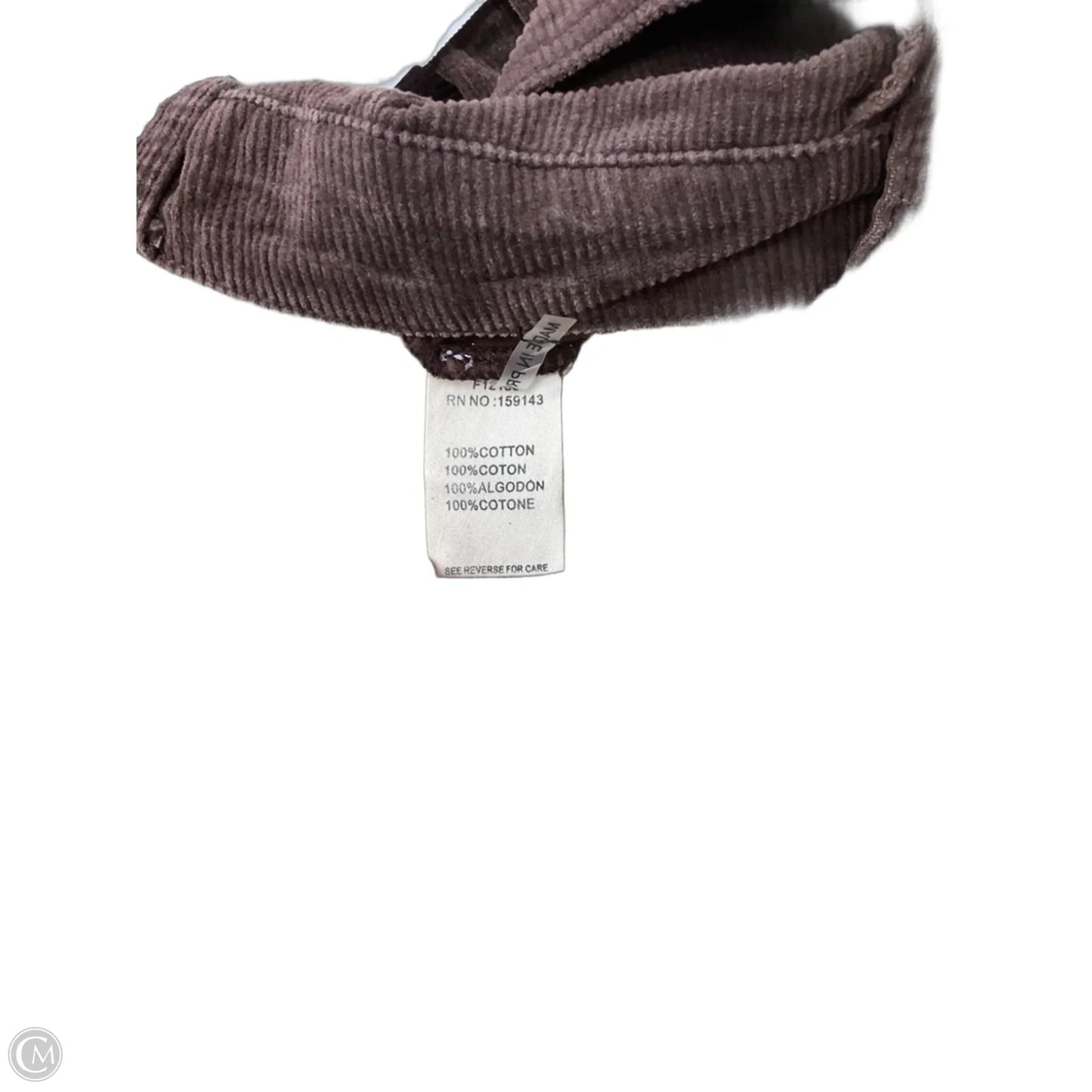 Pants Corduroy By Frnch In Brown, Size: S