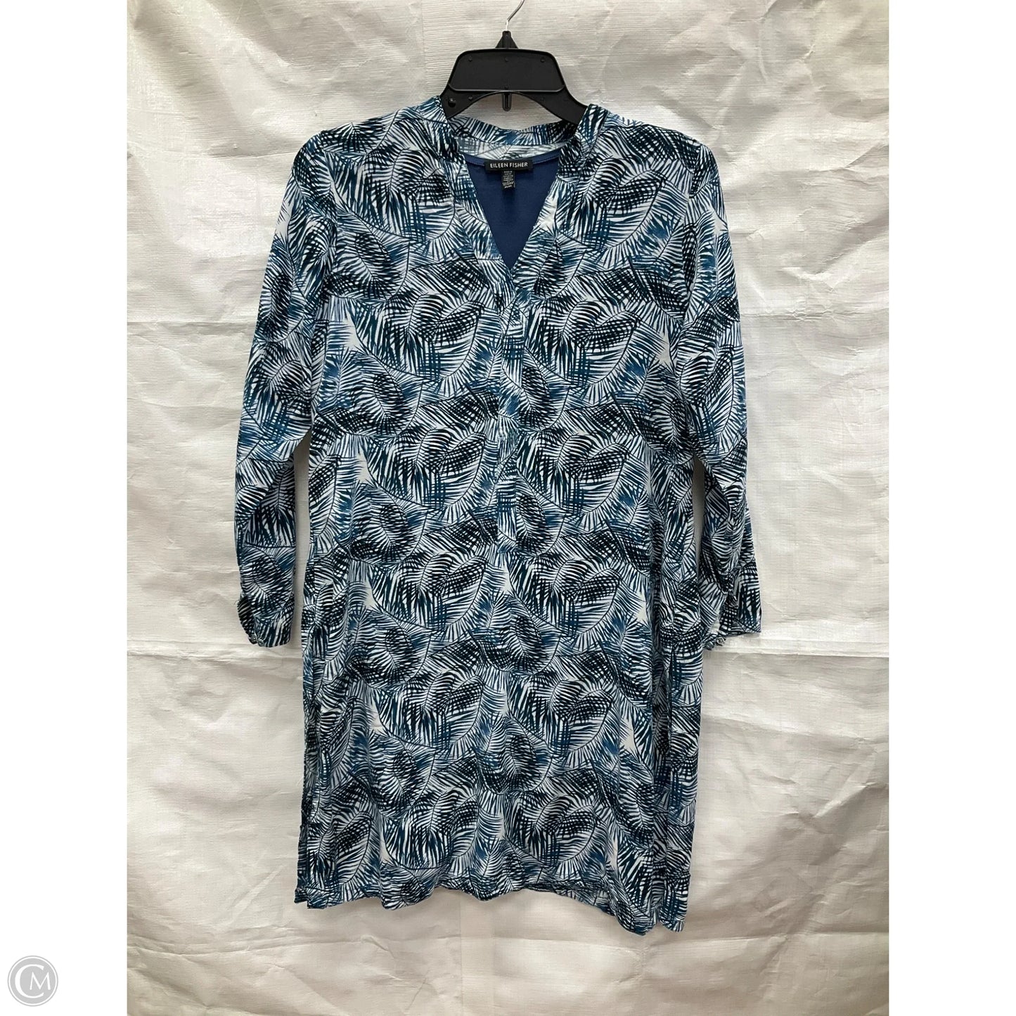 Dress Casual Midi By Eileen Fisher In Blue, Size: M