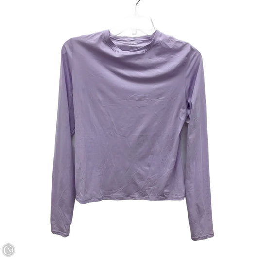Athletic Top Long Sleeve Collar By Skims In Purple, Size: L