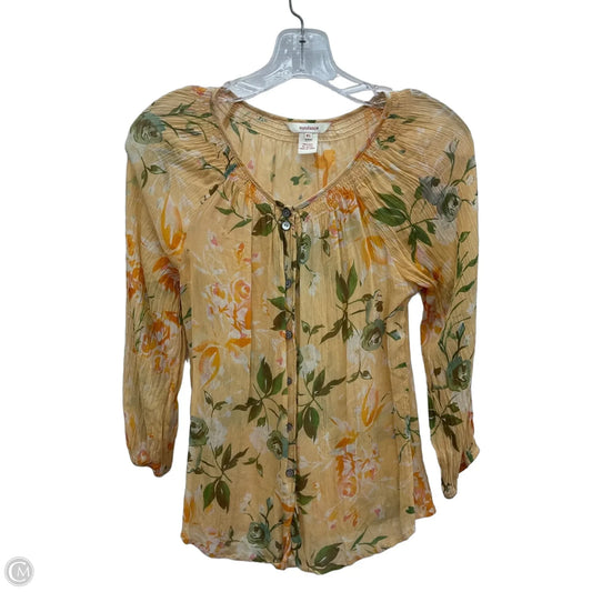 Blouse Long Sleeve By Sundance In Floral Print, Size: Xs