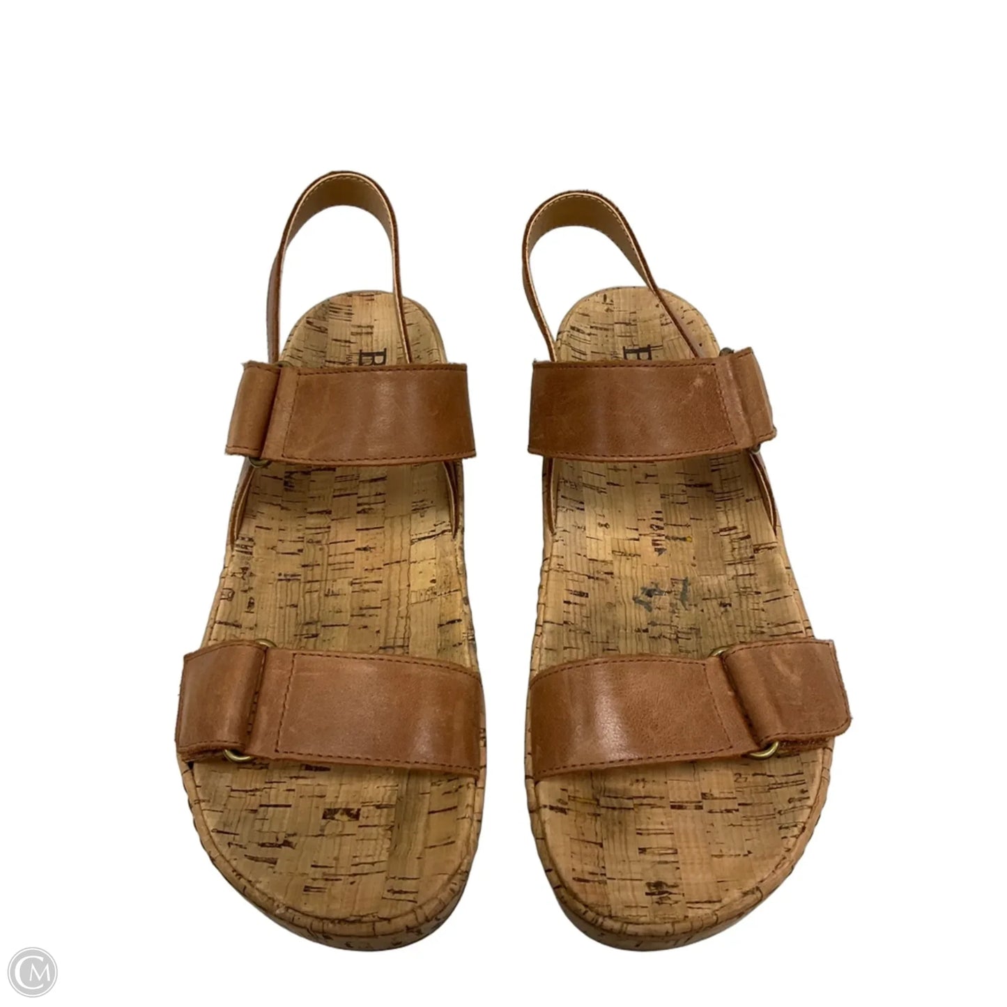 Sandals Heels Platform By Born In Brown, Size: 10