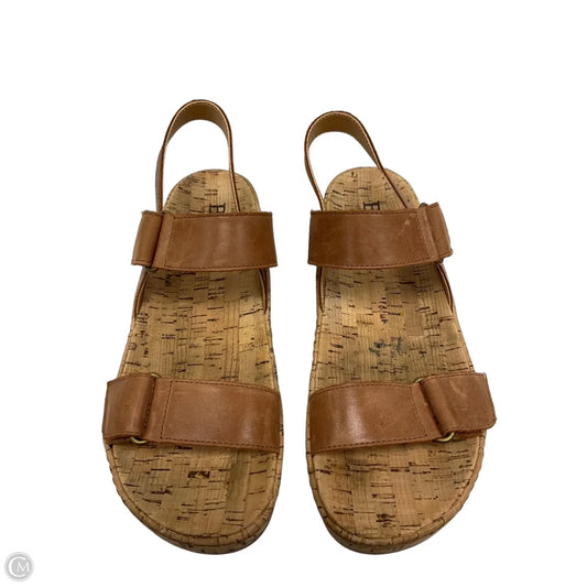 Sandals Heels Platform By Born In Brown, Size: 10