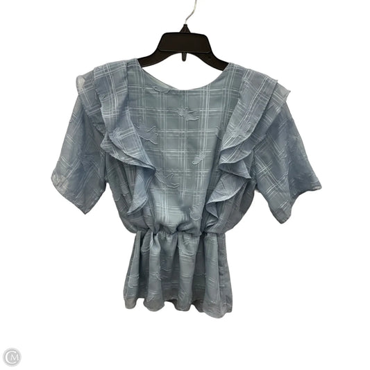 Top Short Sleeve By Cme In Blue, Size: M