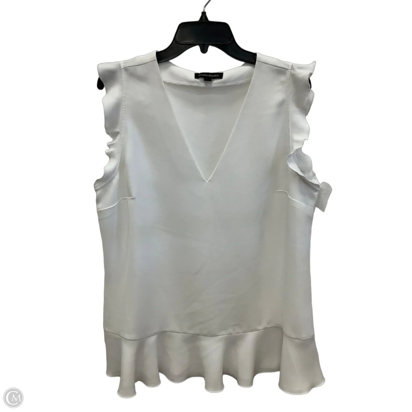 Top Sleeveless By Banana Republic In White, Size: Xl