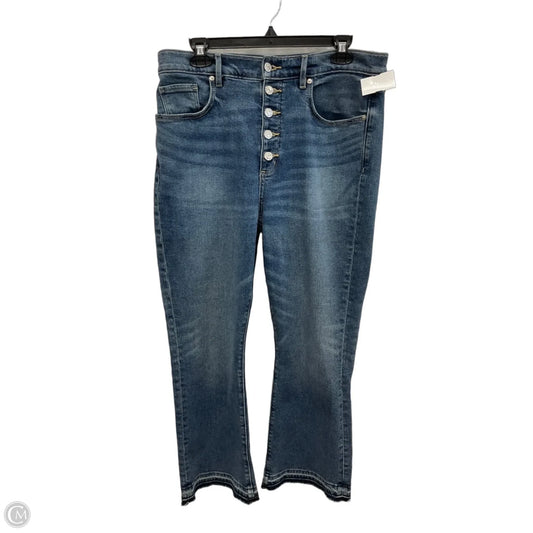 Jeans Cropped By Loft In Blue Denim, Size: 12