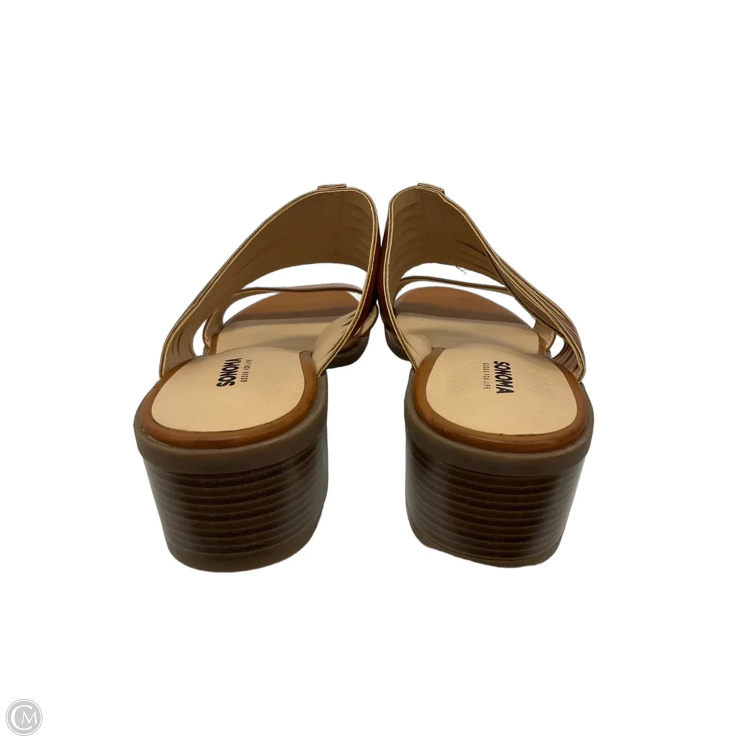 Sandals Heels Block By Sonoma In Brown, Size: 9.5