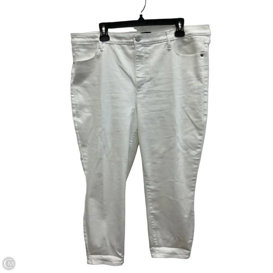 Jeans Skinny By Talbots In White, Size: 18