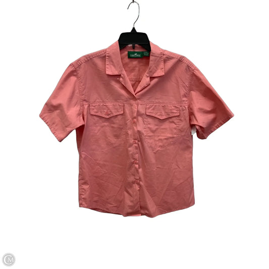 Blouse Short Sleeve By Cabin Creek In Pink, Size: M