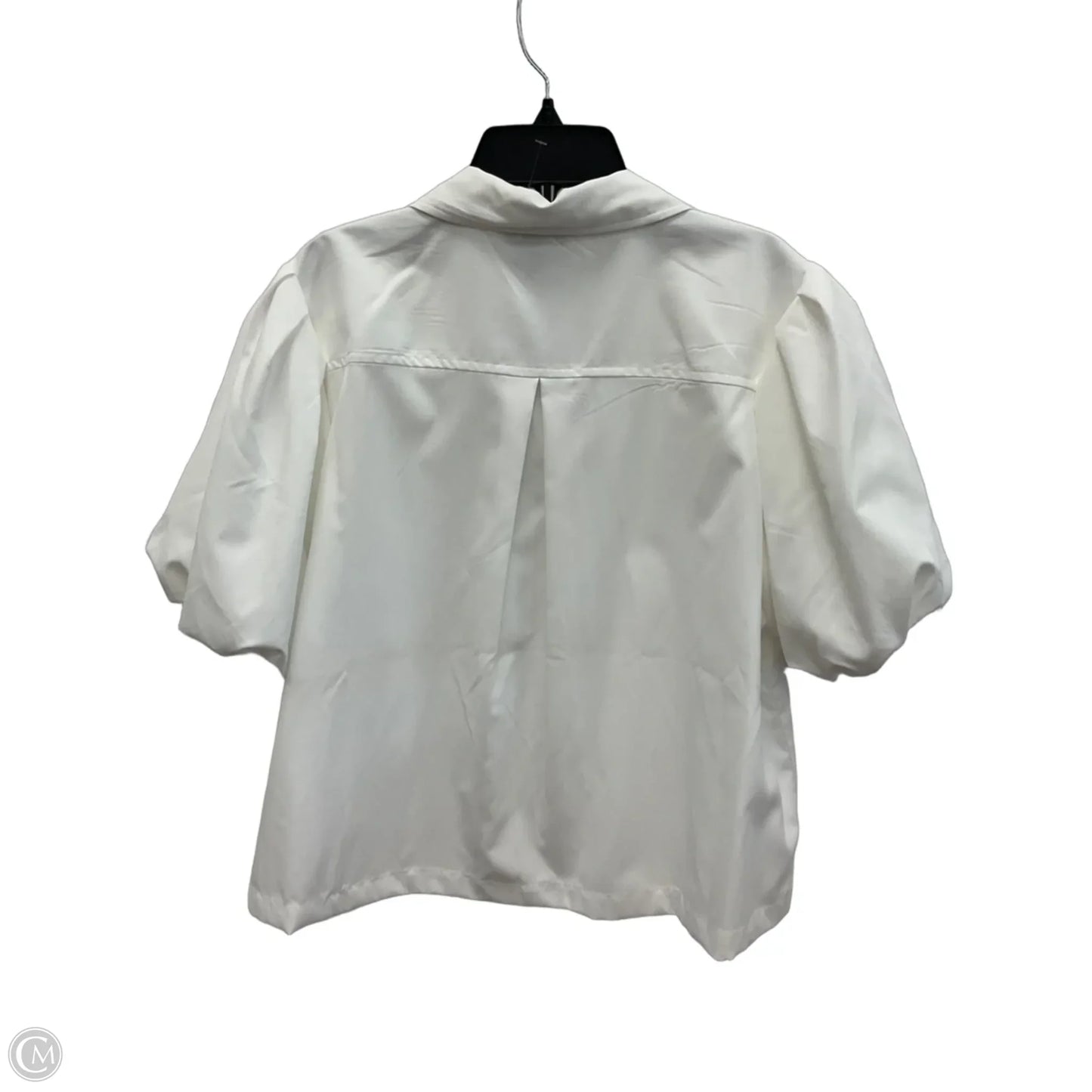 Blouse Short Sleeve By Modern Works In White, Size: L