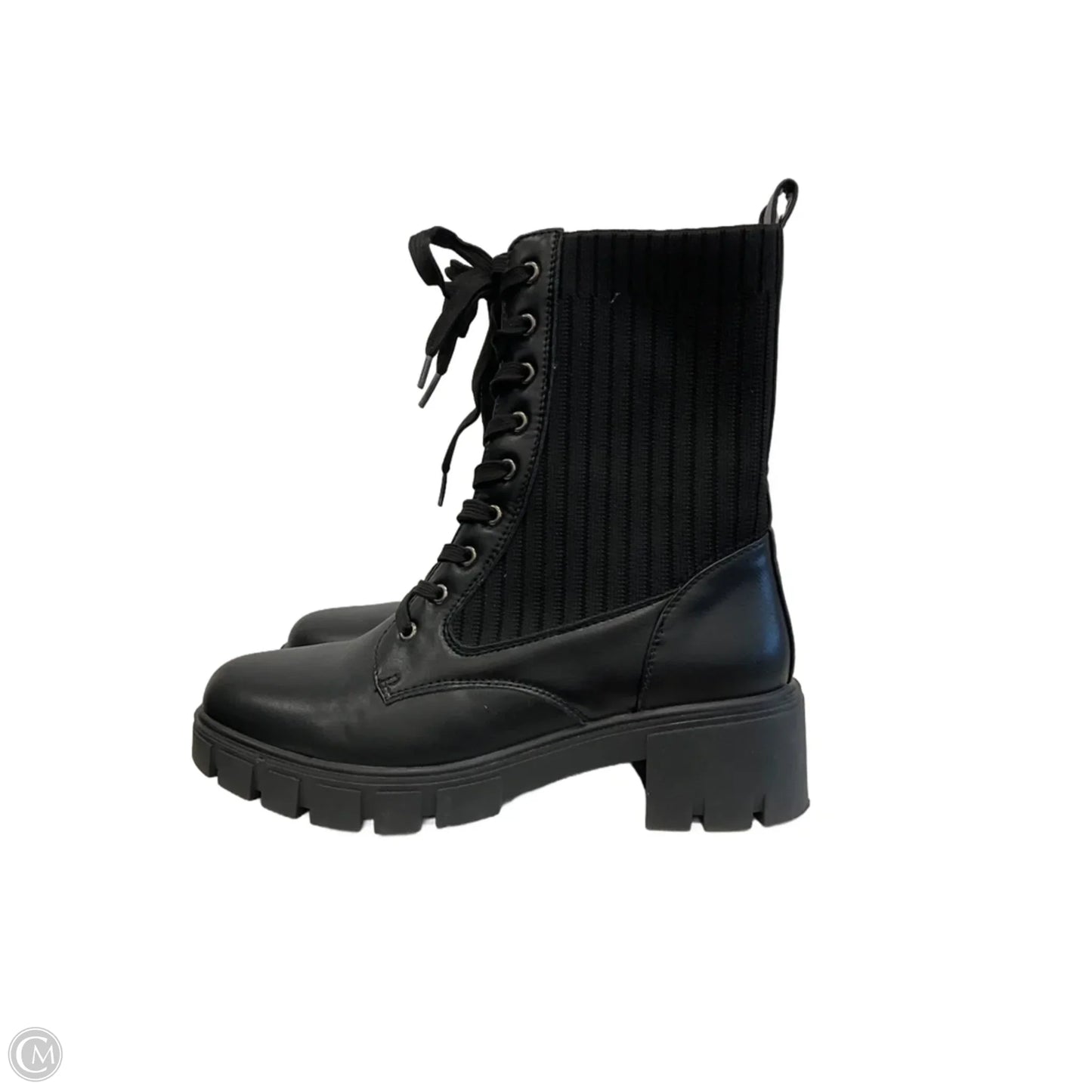 Boots Mid-calf Heels By Qupid In Black, Size: 6