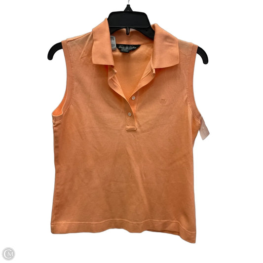 Top Sleeveless By Brooks Brothers In Orange, Size: M