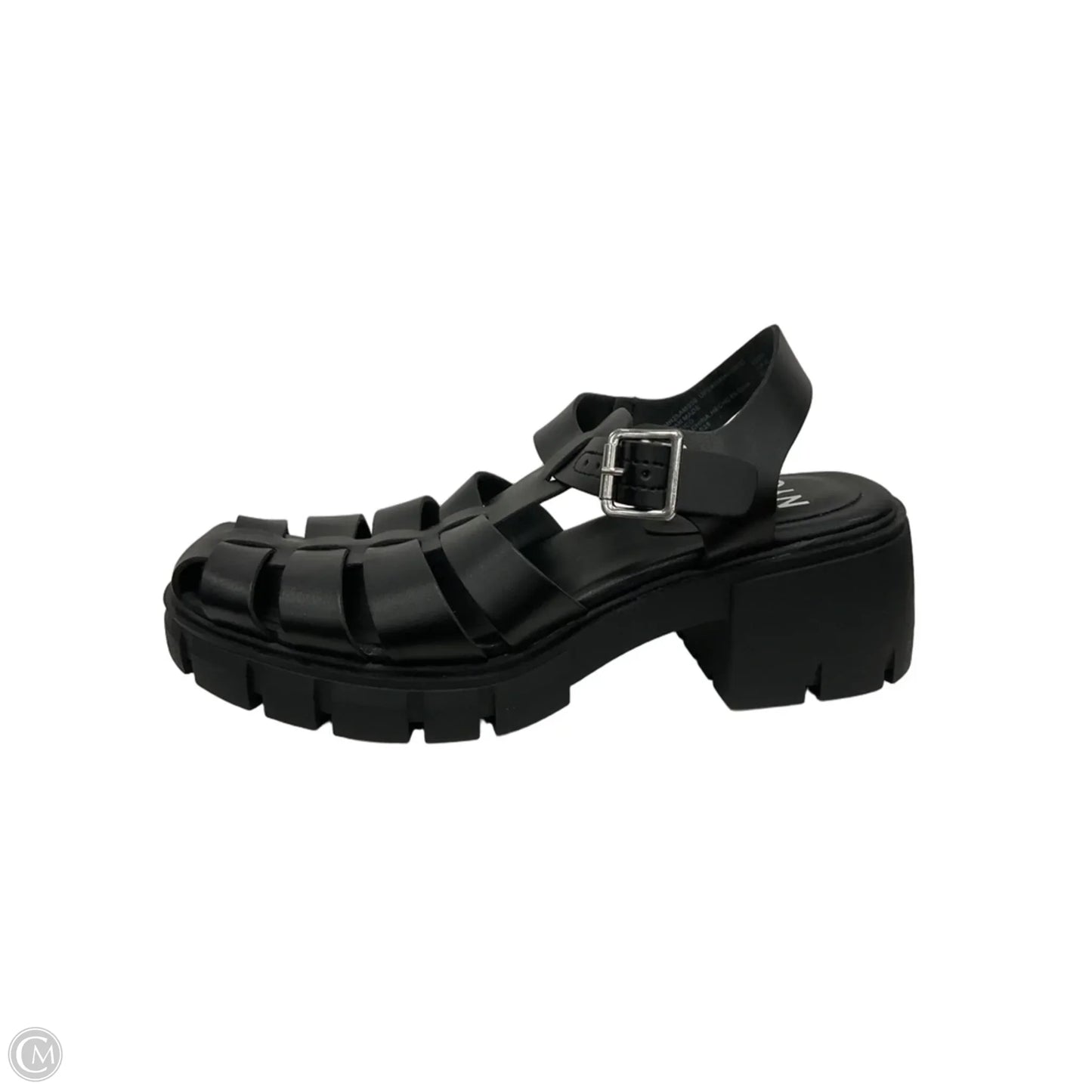 Sandals Heels Block By Madden Nyc In Black, Size: 8.5