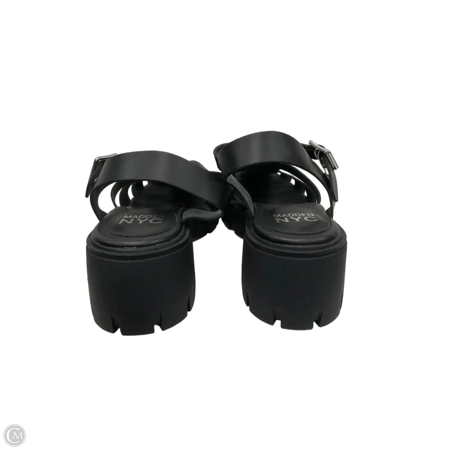 Sandals Heels Block By Madden Nyc In Black, Size: 8.5