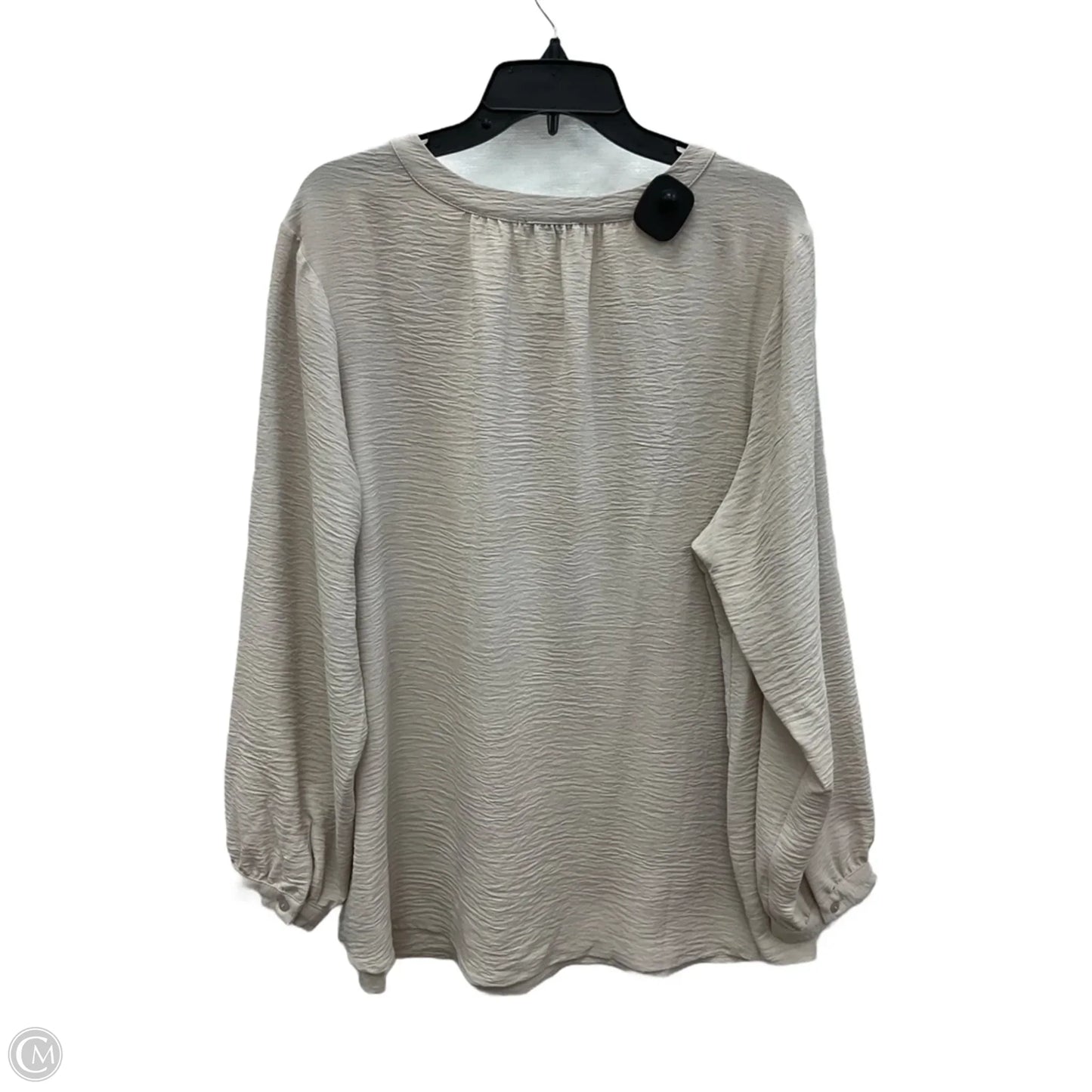 Top Long Sleeve By Adrianna Papell In Beige, Size: 2x