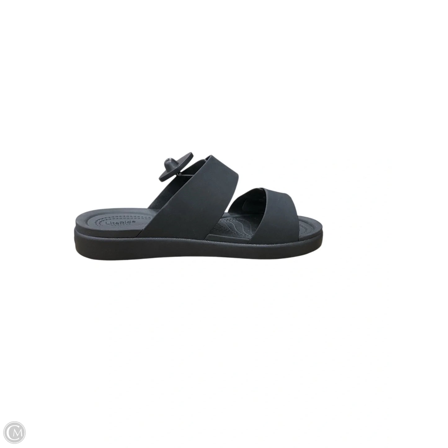 Sandals Flats By Crocs In Black, Size: 10