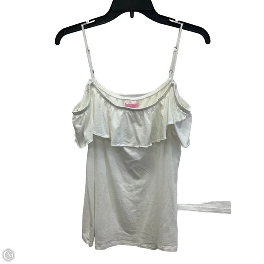 Top Sleeveless Designer By Lilly Pulitzer In White, Size: Xl