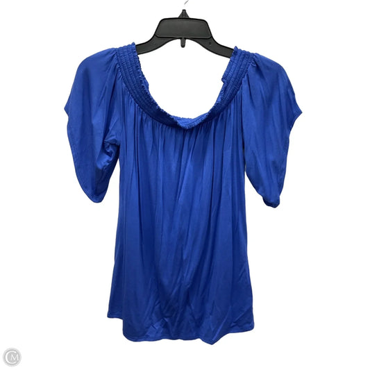 Top Short Sleeve Designer By Lilly Pulitzer In Blue, Size: L