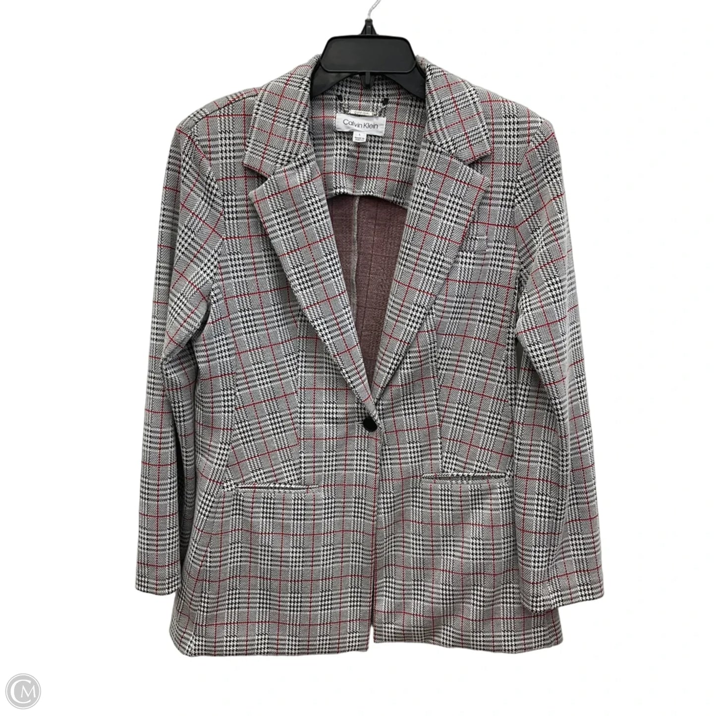 Blazer By Calvin Klein In Grey, Size: L