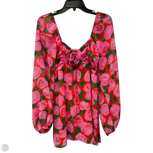 Top Long Sleeve By Mumu In Pink, Size: S